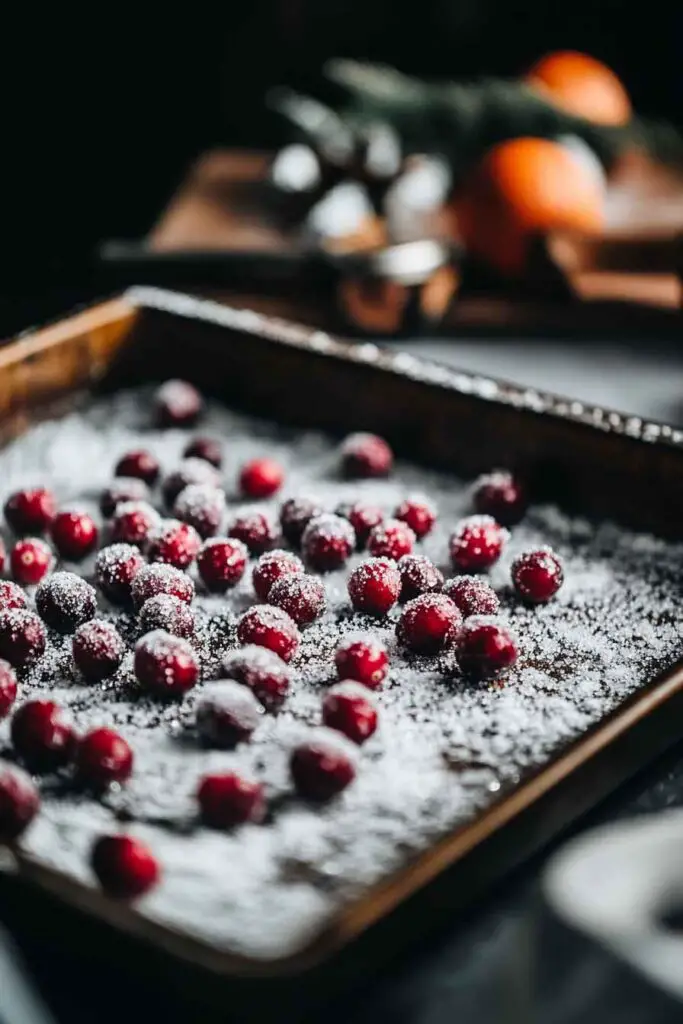 Ingredients for Orange Vanilla Candied Cranberries