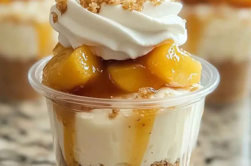 Peach Cobbler Cheesecake Cupcakes