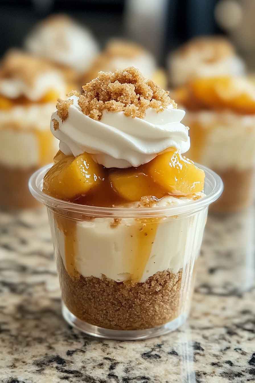 Peach Cobbler Cheesecake Cupcakes