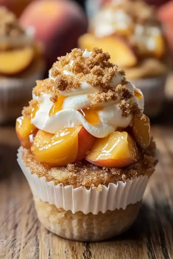 Ingredients for Peach Cobbler Cheesecake Cupcakes