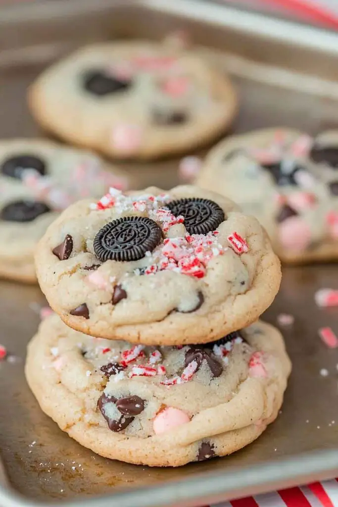 How to Make Peppermint Oreo Crunch Cookies