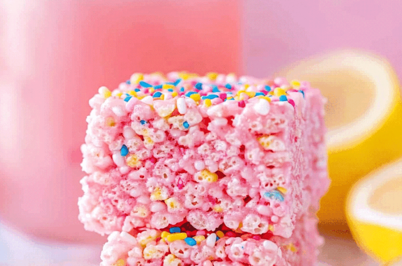 Pink Lemonade Rice Krispie Treats