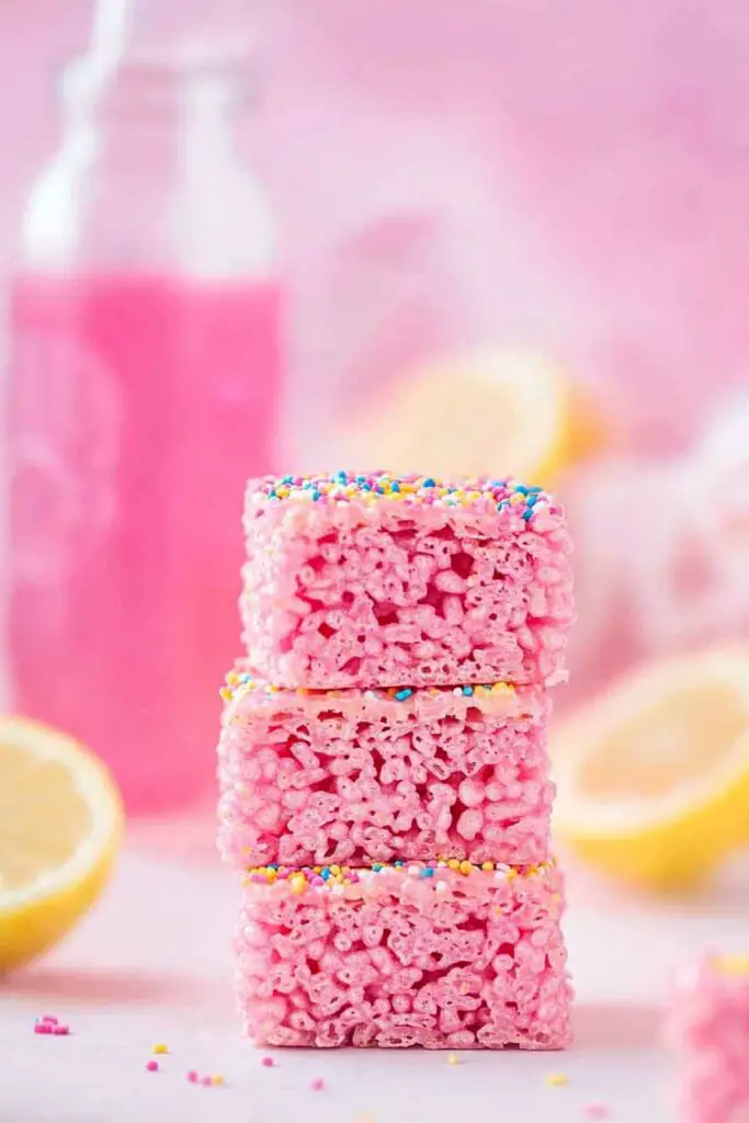 Pink Lemonade Rice Krispie Treats