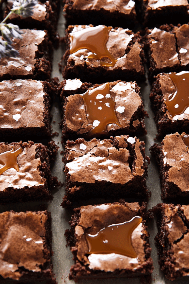 Salted Caramel Fudge Brownies