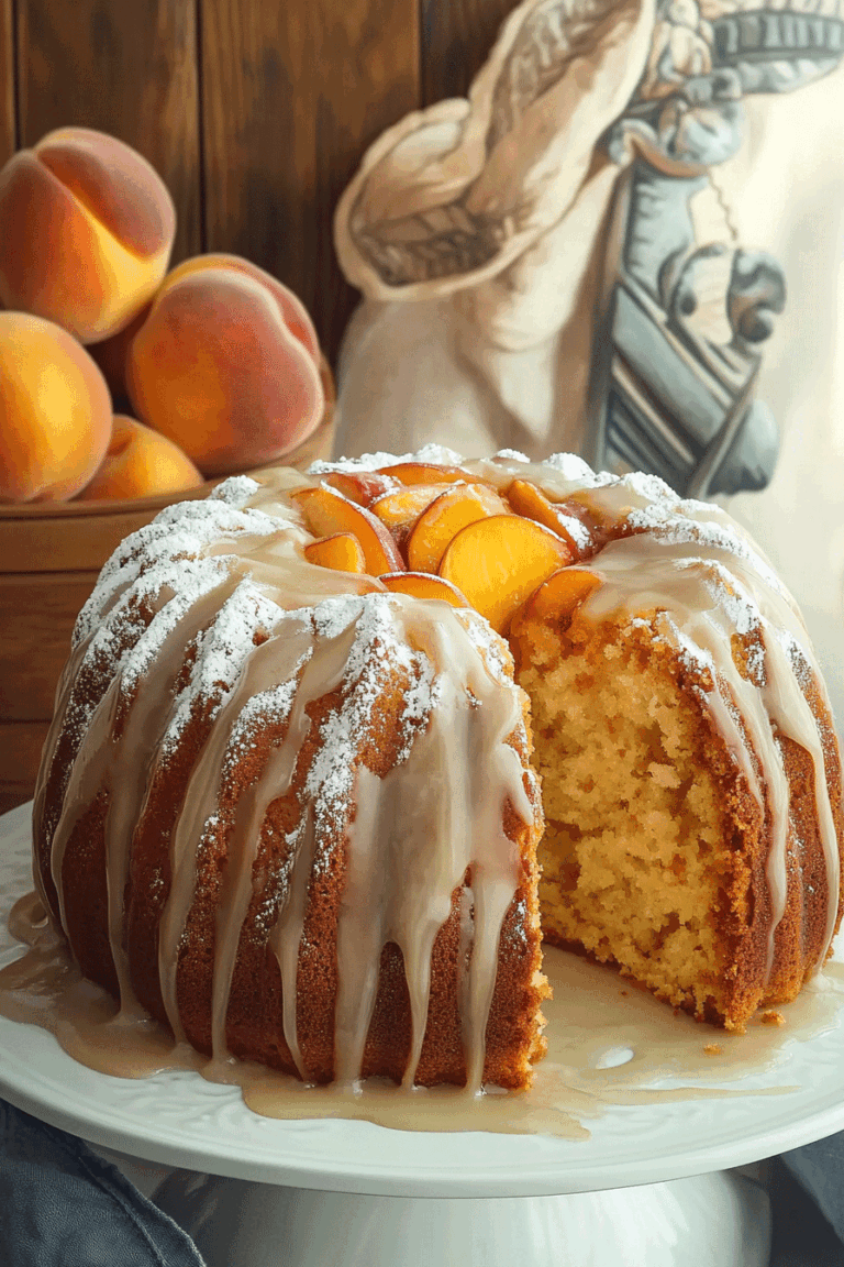 Sour Cream Peach Pound Cake