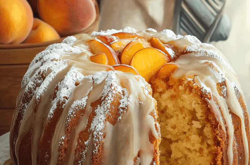 Sour Cream Peach Pound Cake