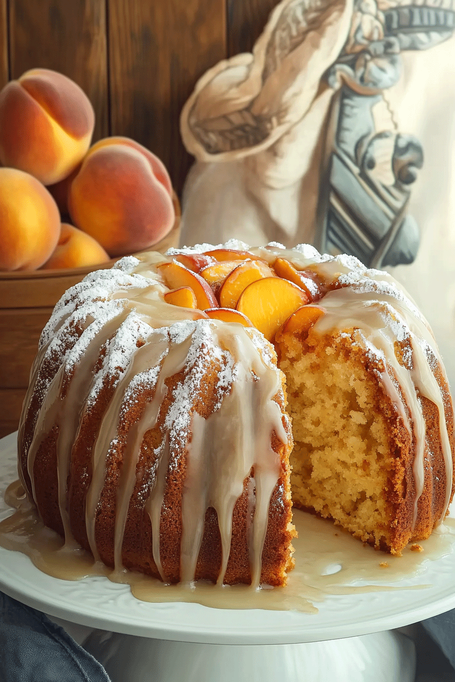 Sour Cream Peach Pound Cake