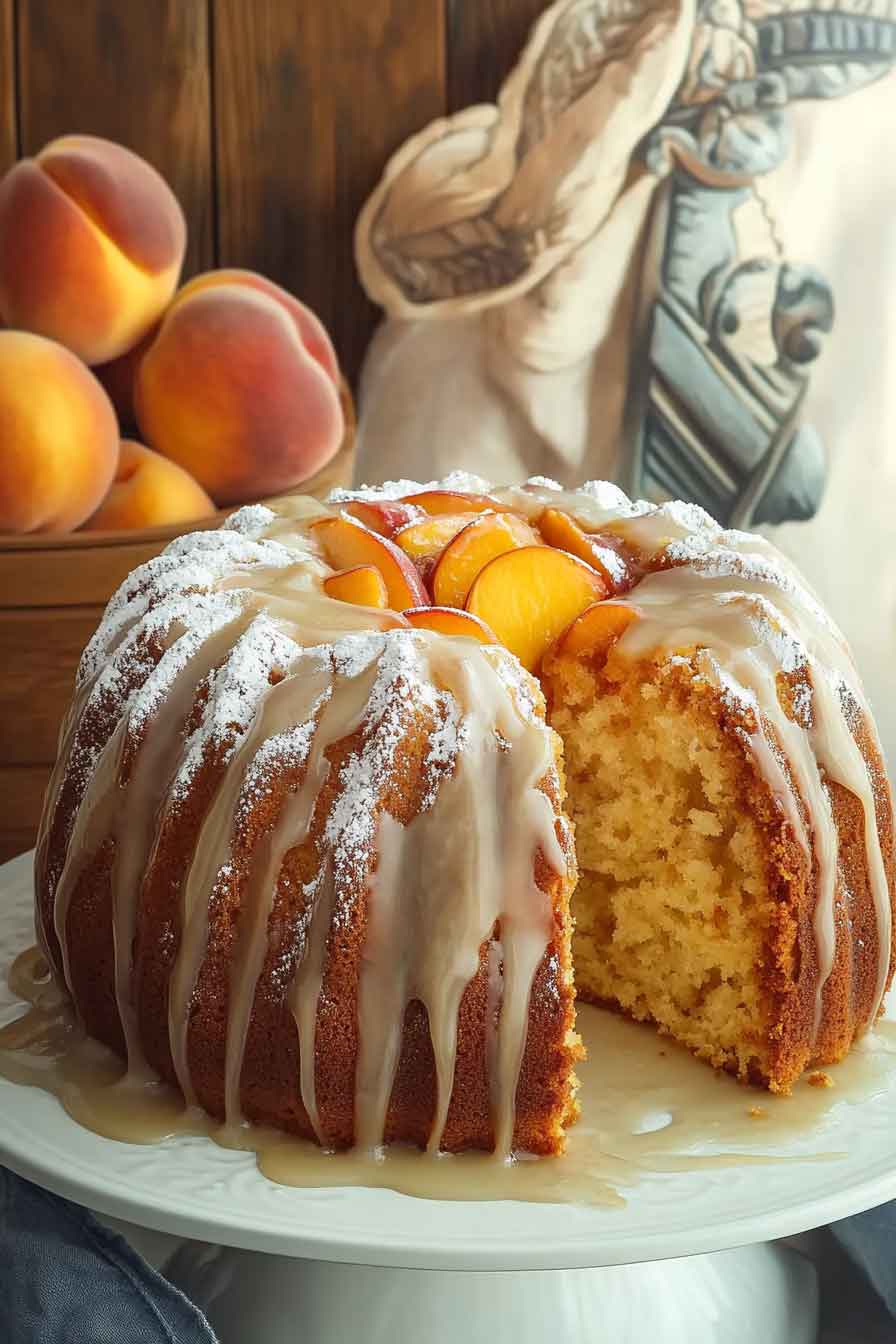sour Cream Peach Pound Cake