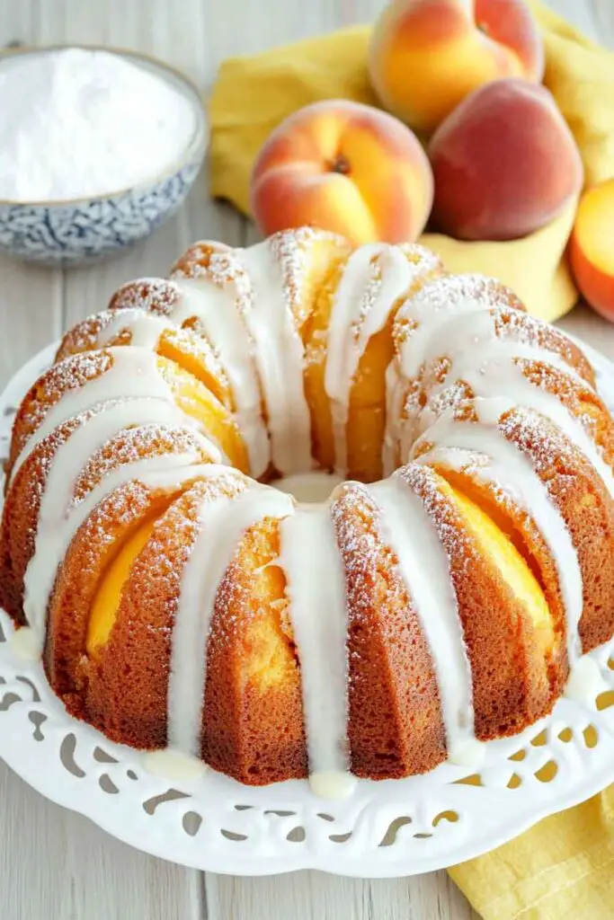 sour Cream Peach Pound Cake
