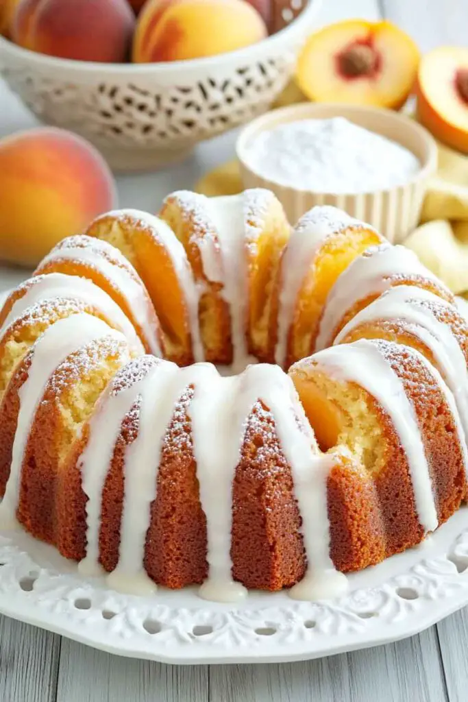 sour Cream Peach Pound Cake