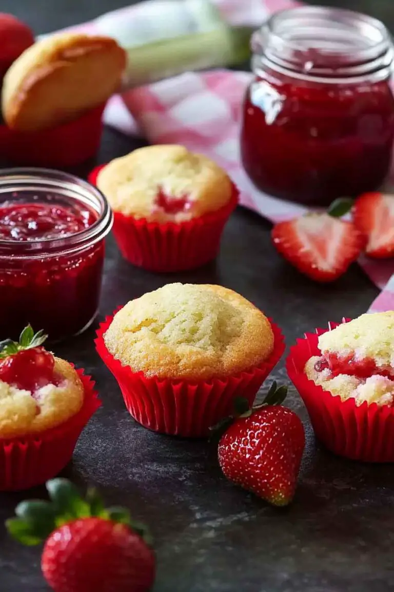 Strawberry Cheesecake Stuffed Muffins