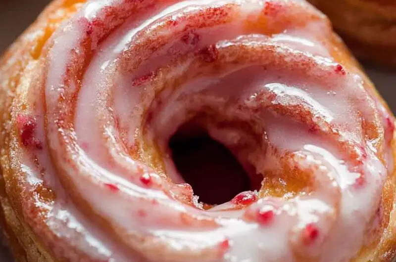 Strawberry Glazed French Crullers