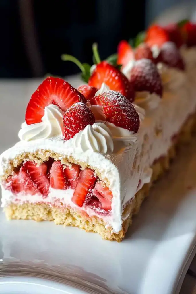 How to Make Strawberry Shortcake Cheesecake Dessert Roll