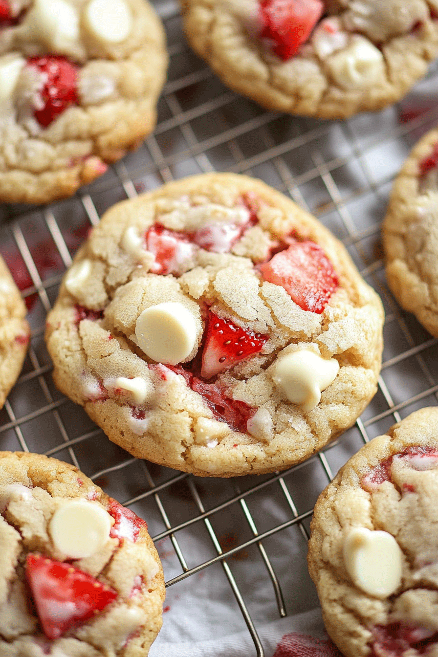 Strawberry White Chip Cookies