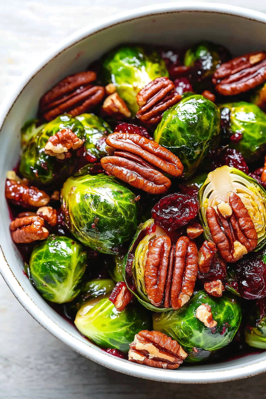 Sweet Cranberry Brussels Sprouts