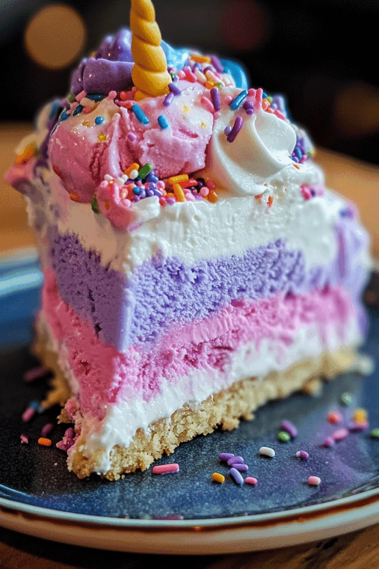 Ultimate Unicorn Ice Cream Cake