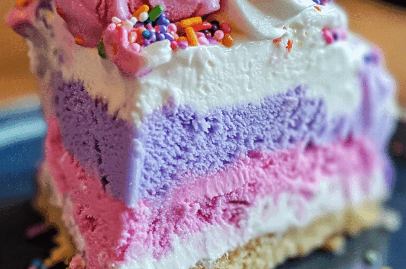 Ultimate Unicorn Ice Cream Cake