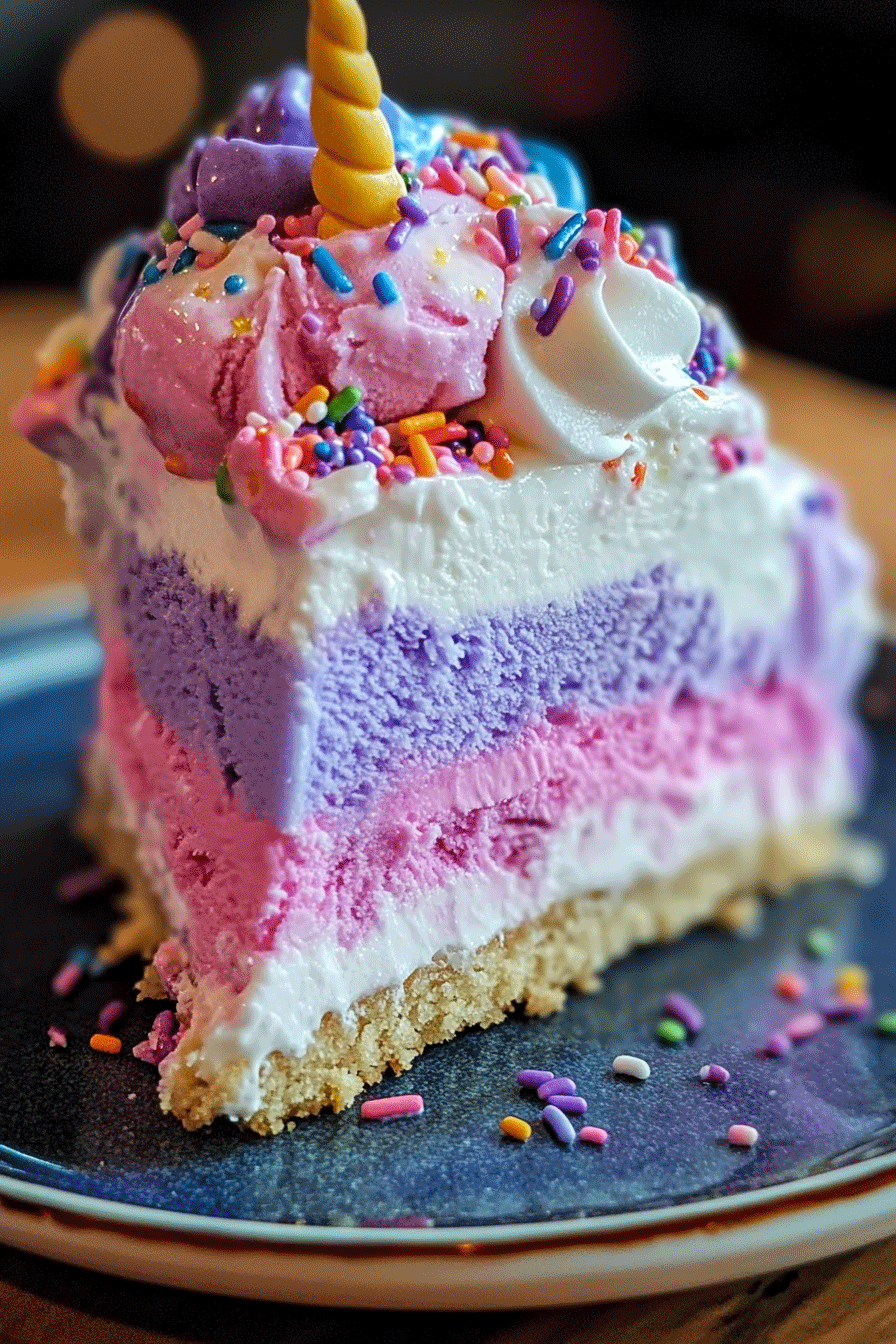 Ultimate Unicorn Ice Cream Cake