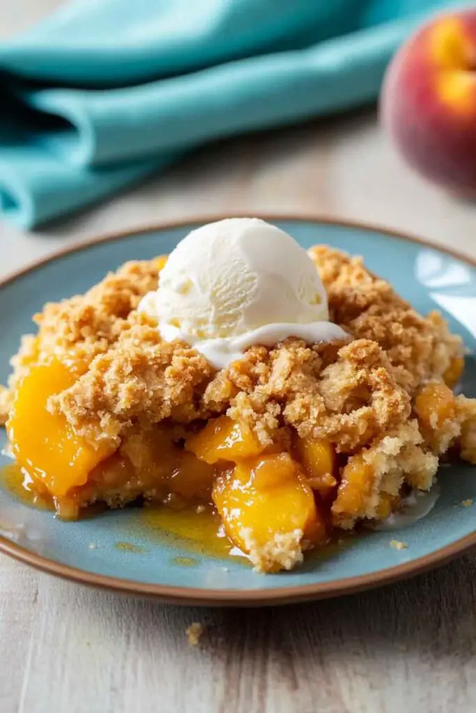 Easy Peach Cobbler Dump Cake