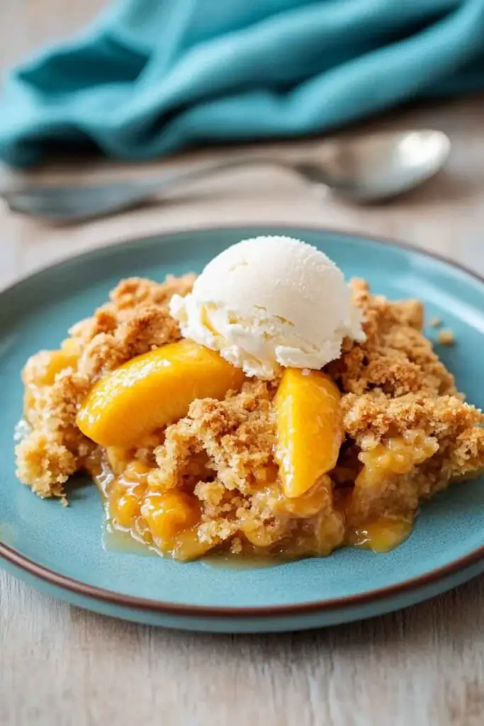 How to Make Peach Cobbler Dump Cake