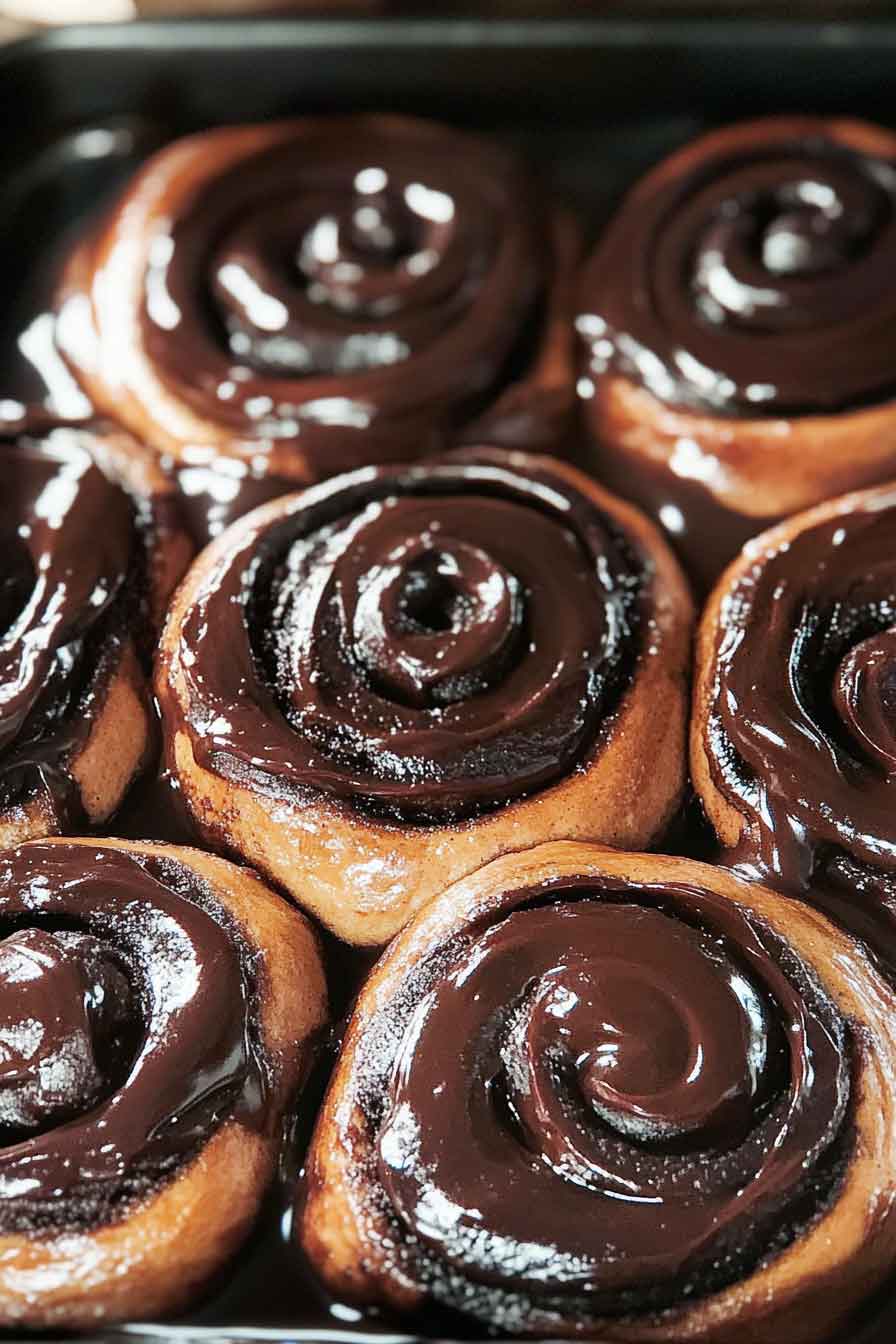 Soft Chocolate Cinnamon Rolls