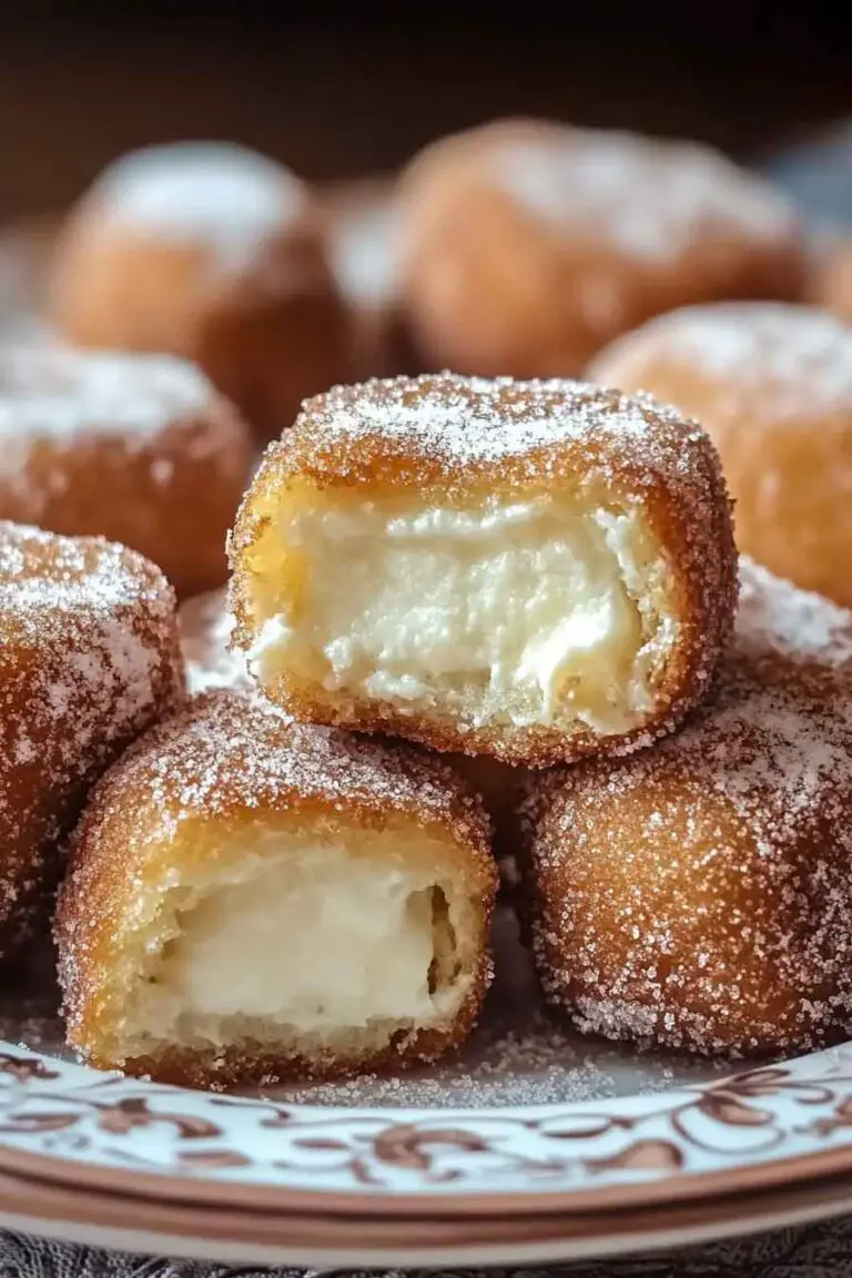 Churro Stuffed Cheesecake Bites