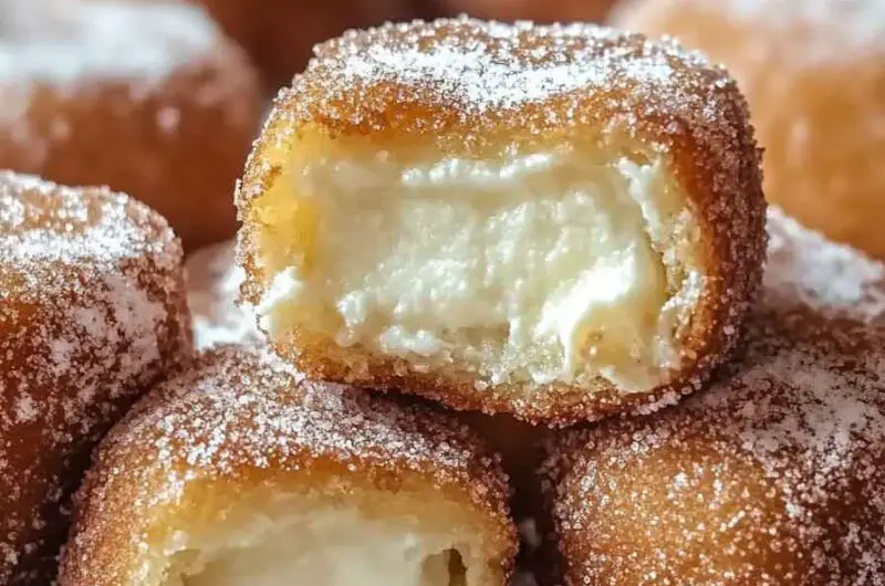 Churro Stuffed Cheesecake Bites