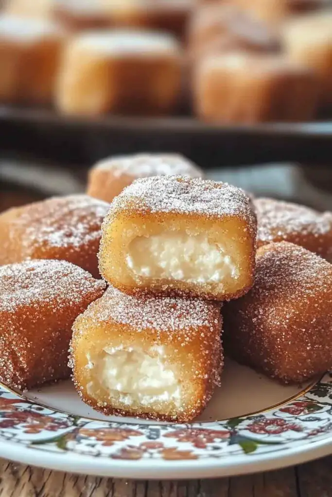 How to Make Churro Stuffed Cheesecake Bites