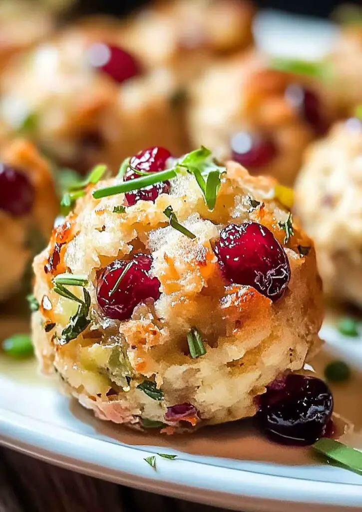 Storing Cranberry Turkey Stuffing Balls