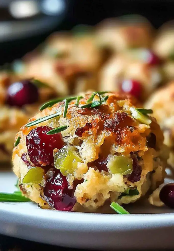 How to Make Cranberry Turkey Stuffing Balls