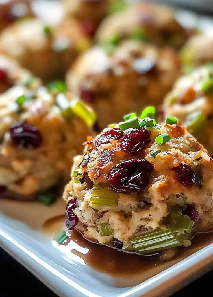 Cranberry Turkey Stuffing Balls
