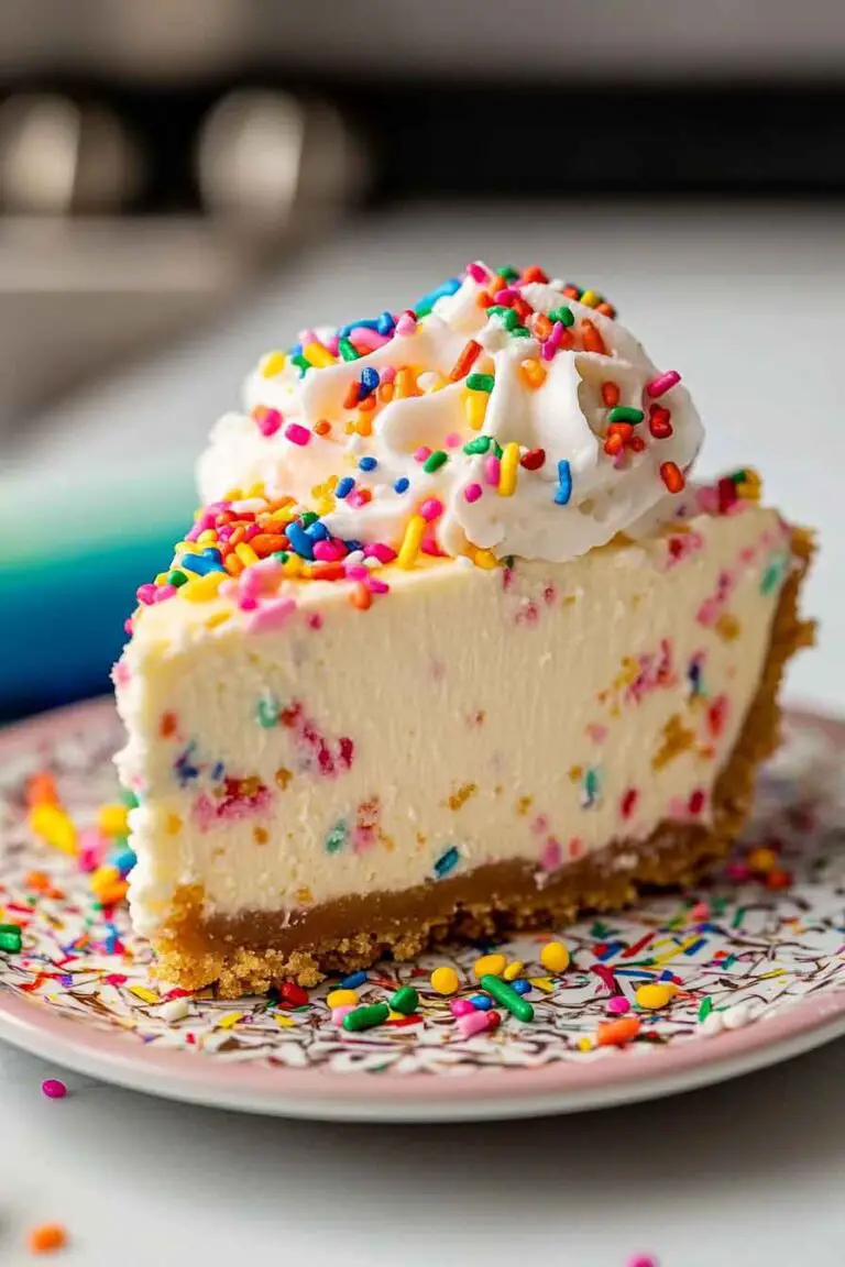 Funfetti Cookie Topped Cheesecake