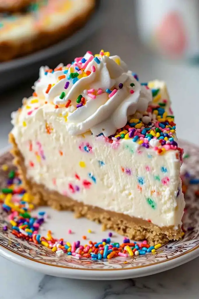 Funfetti Cookie Topped Cheesecake
