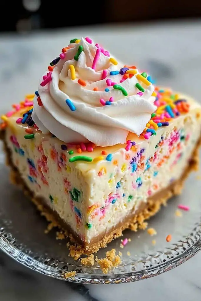 How to Store Funfetti Cookie Topped Cheesecake