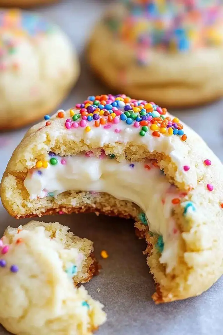 Funfetti Stuffed Cheesecake Cookies
