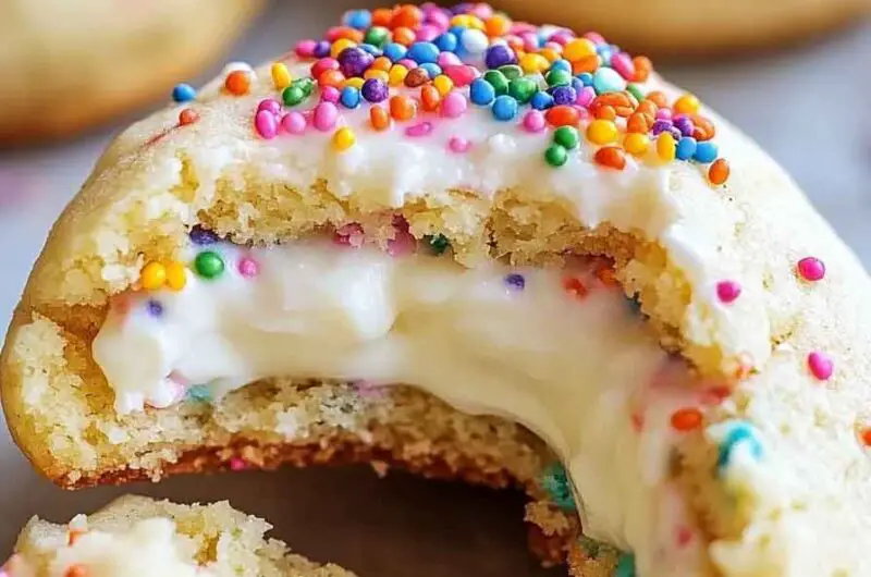 Funfetti Stuffed Cheesecake Cookies
