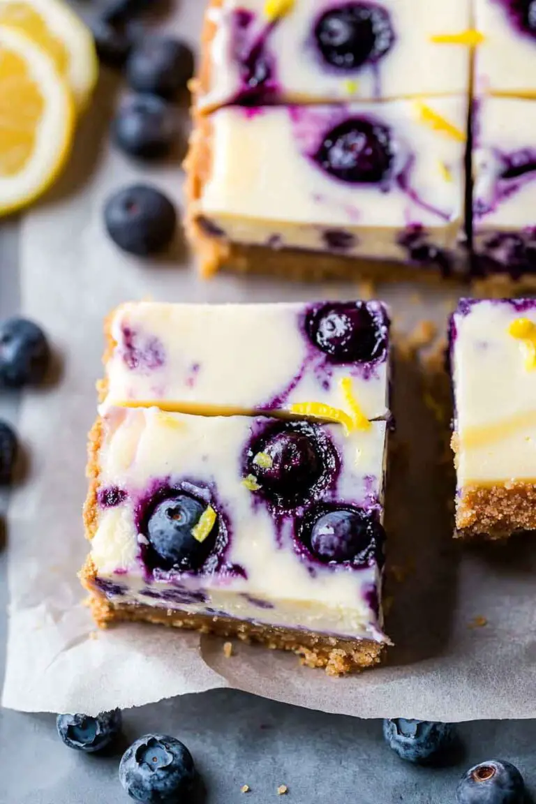 Lemon Blueberry Cheesecake Slice