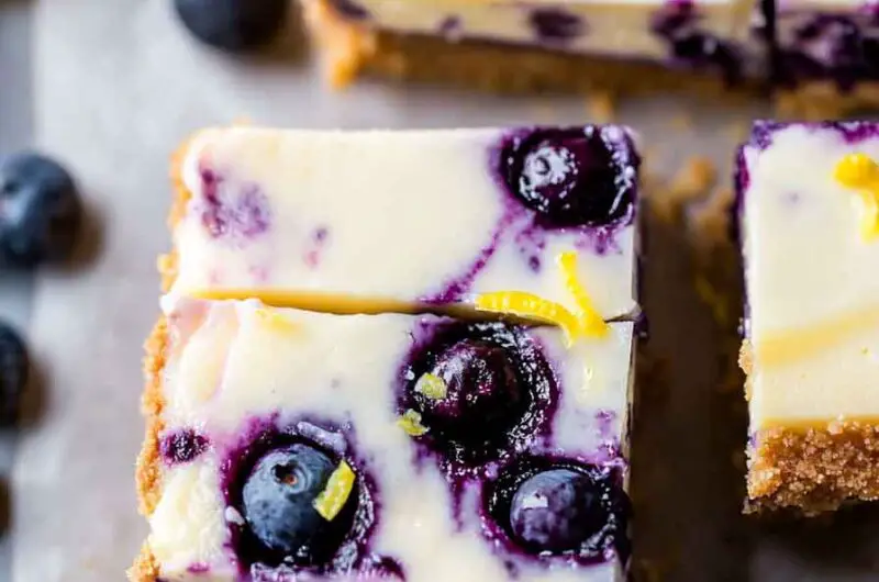 Lemon Blueberry Cheesecake Slice