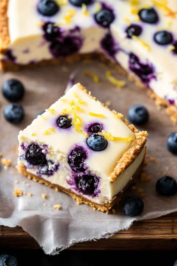 Ingredients for Lemon Blueberry Cheesecake Slice