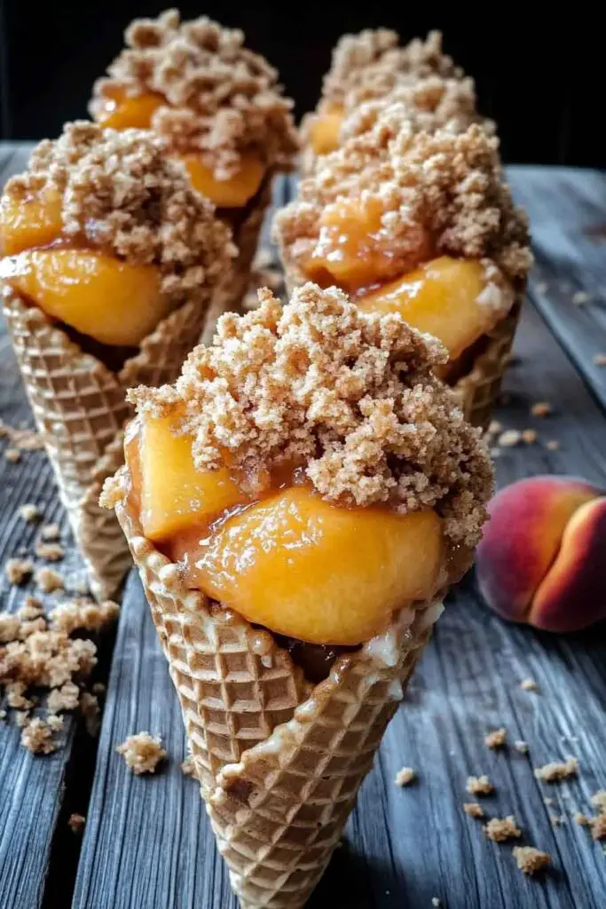 Variations for Peach Cobbler Stuffed Cones