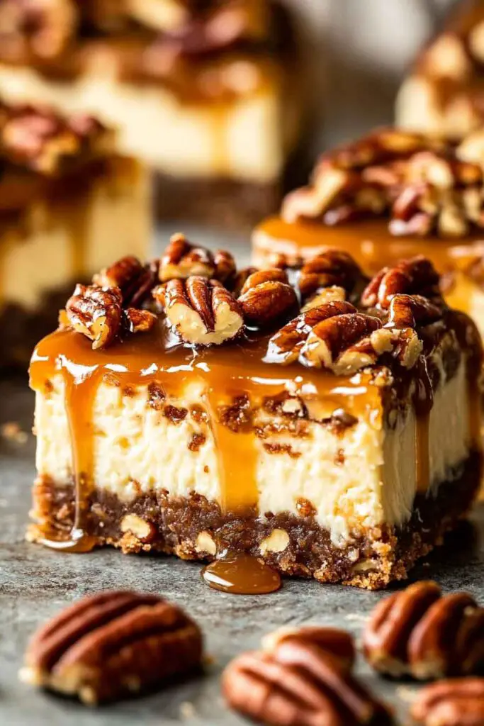 How to Serve Pecan Pie Cheesecake Bars