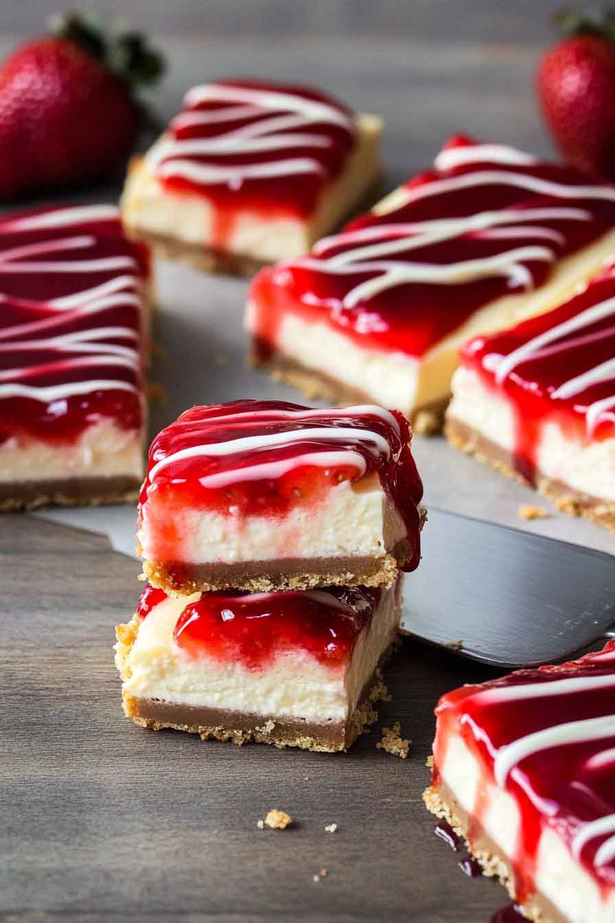 Philadelphia Strawberry Cheesecake Bars