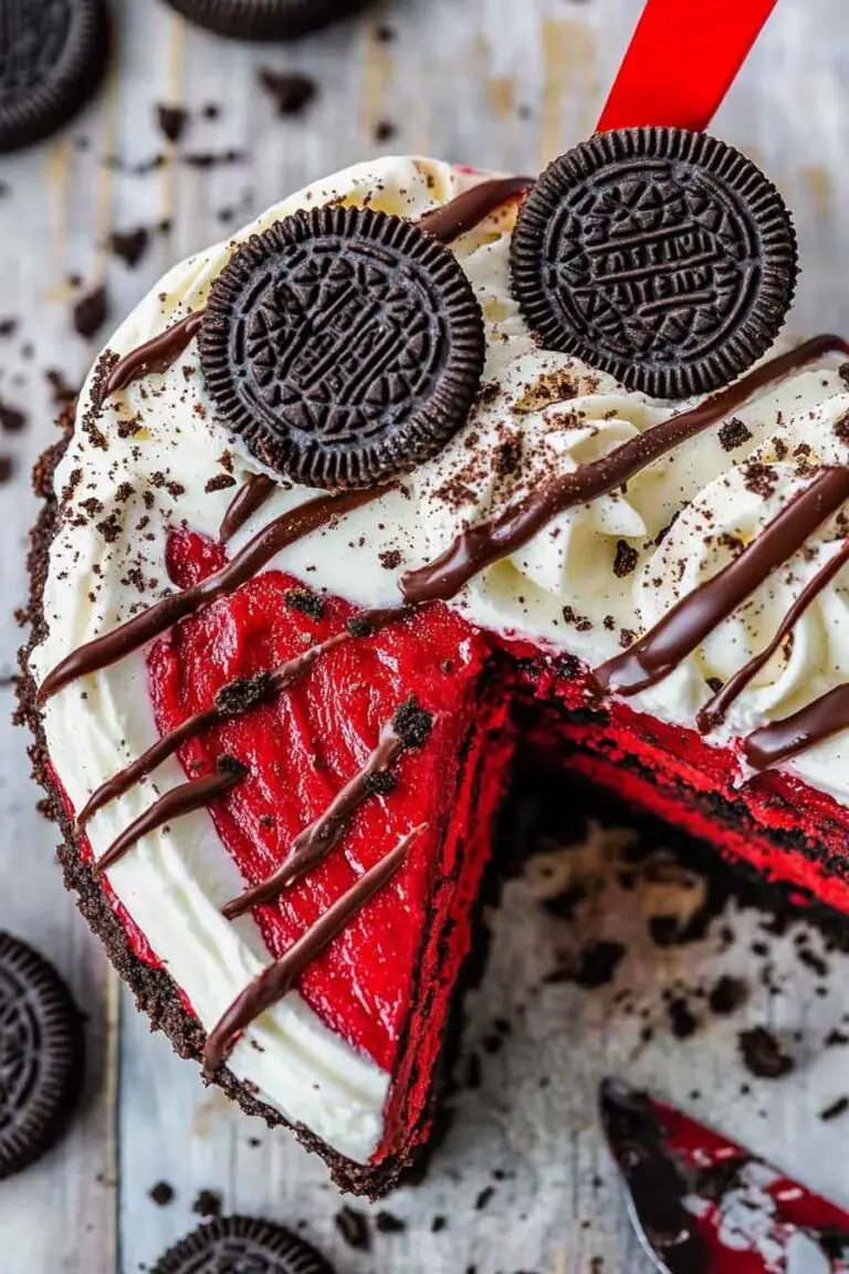 Red Velvet Oreo Cheesecake