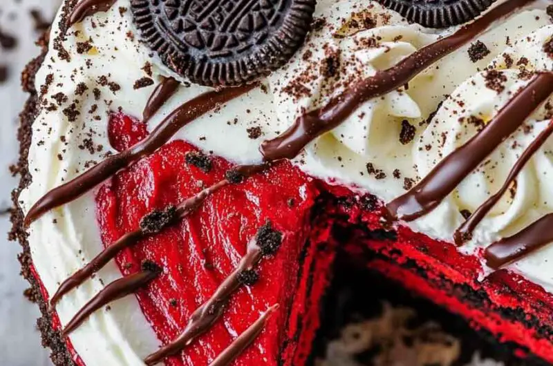 Red Velvet Oreo Cheesecake