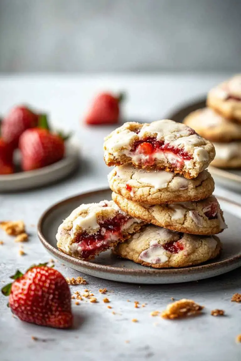 Strawberry Cheesecake Stuffed Cookies
