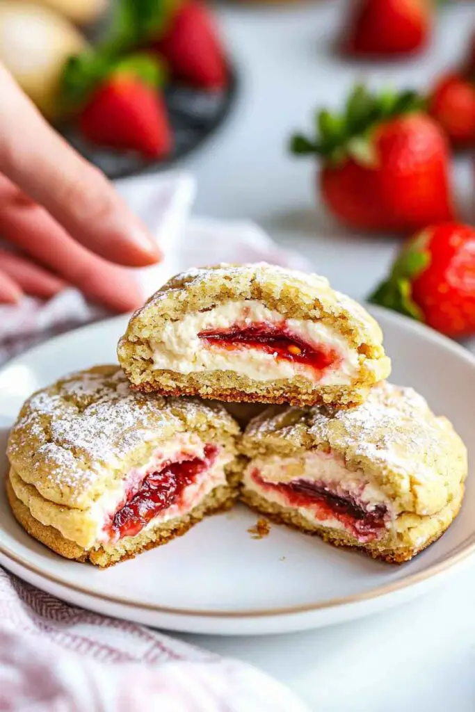 How to Make Strawberry Cheesecake Stuffed Cookies