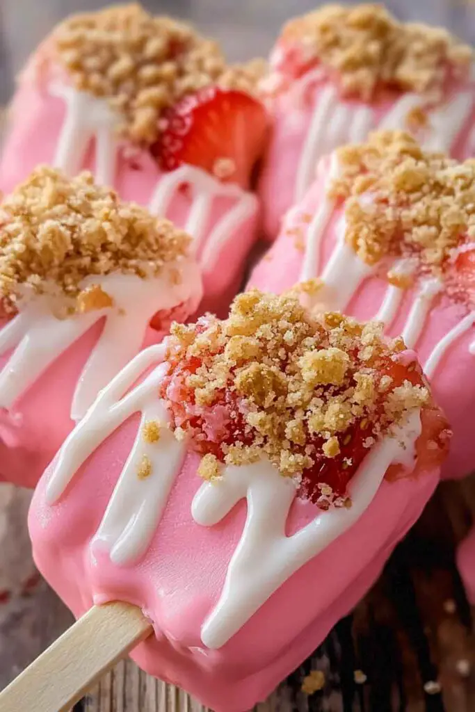 How to Make Strawberry Crunch Cheesecake Pops
