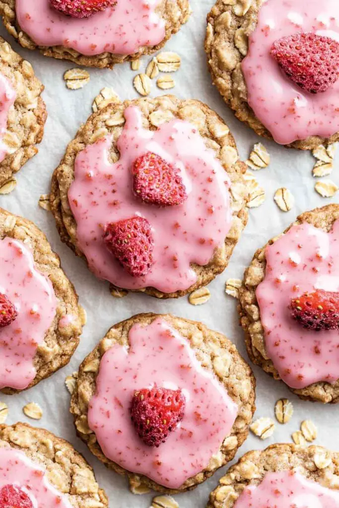 Strawberry Oatmeal Cookies Icing