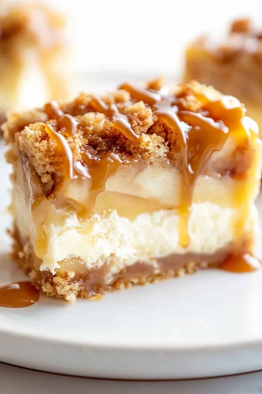 Caramel Apple Cheesecake Bars