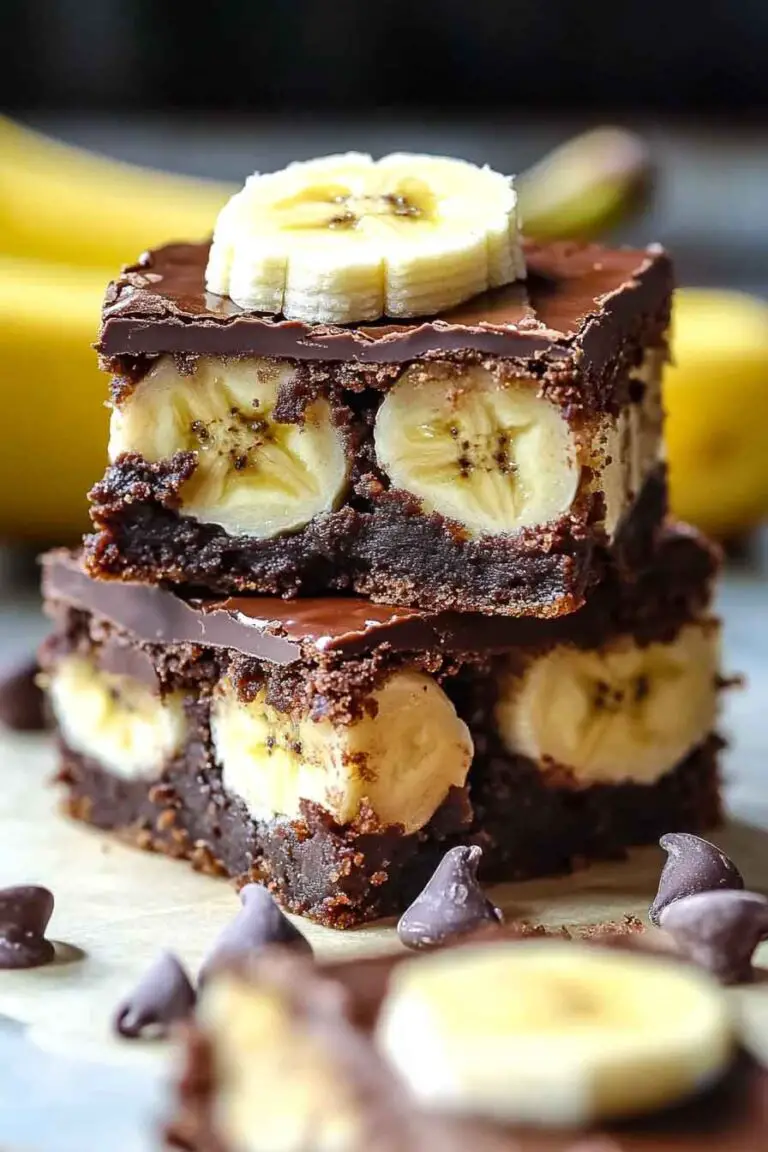 Chocolate Covered Banana Brownies